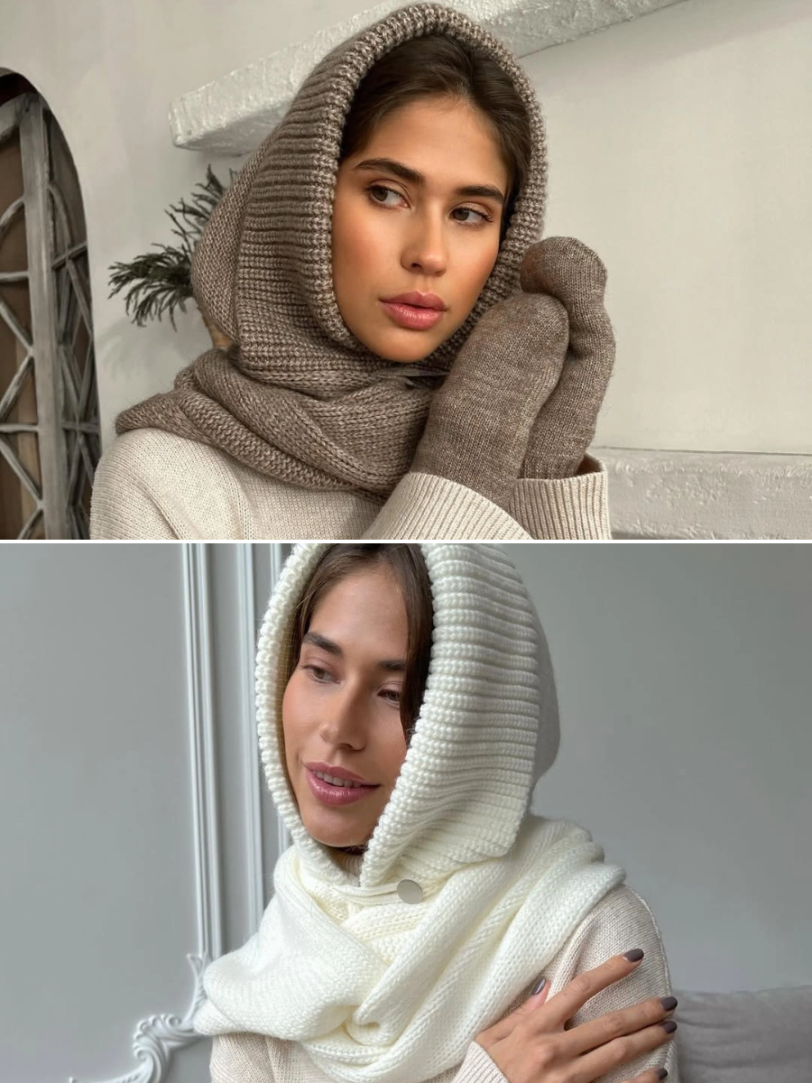 Lightweight Knit Ribbed Balaclava
