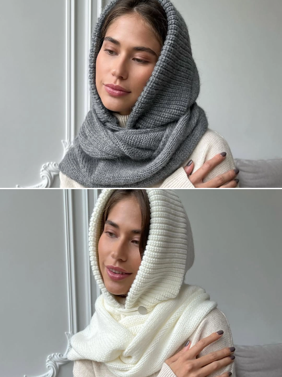 Lightweight Knit Ribbed Balaclava