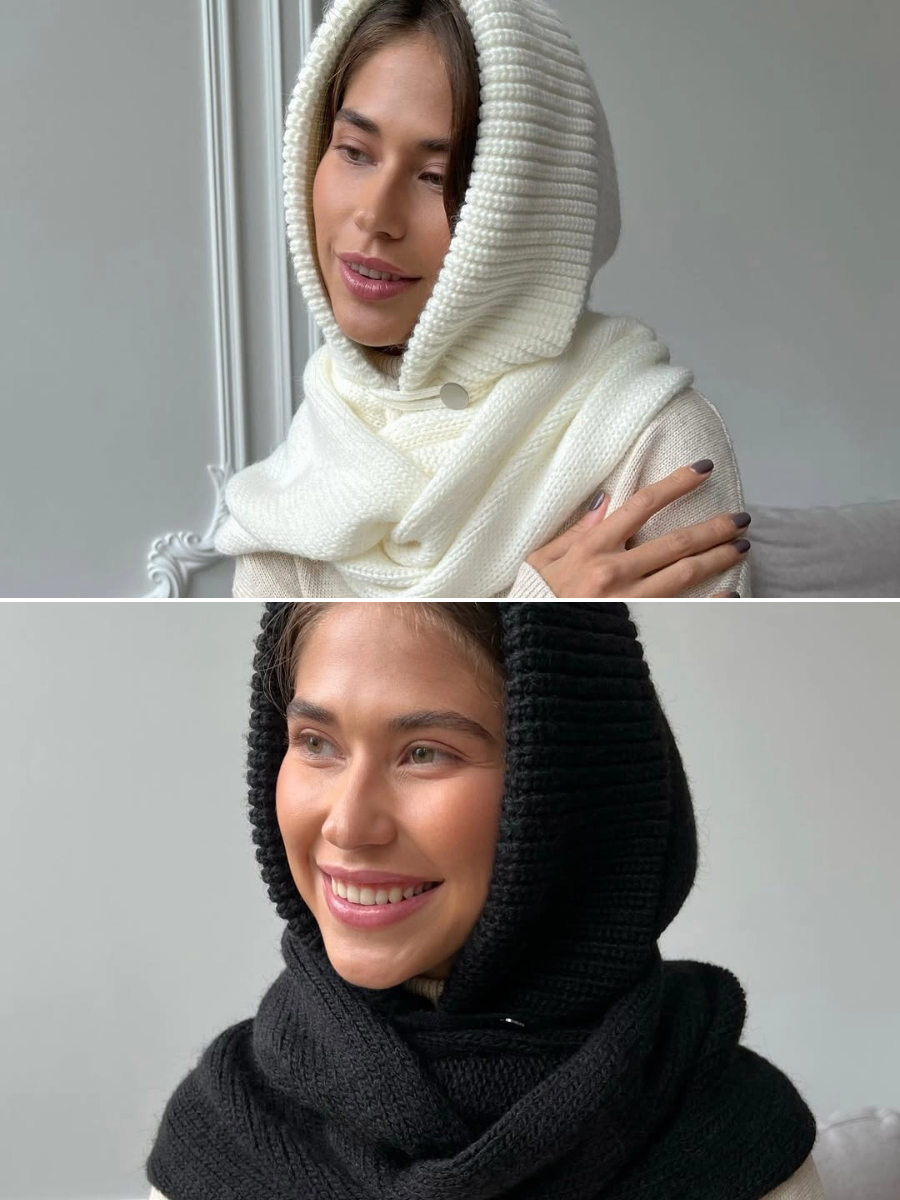 Lightweight Knit Ribbed Balaclava
