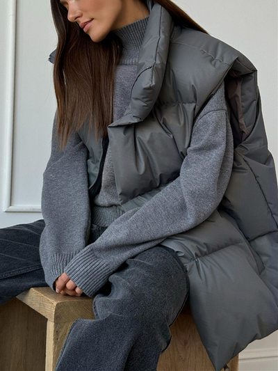 Minimalism Puffer Cardigan