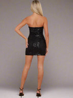 Annabelle | Sequinned Bandeau Dress