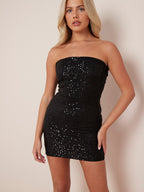 Annabelle | Sequinned Bandeau Dress
