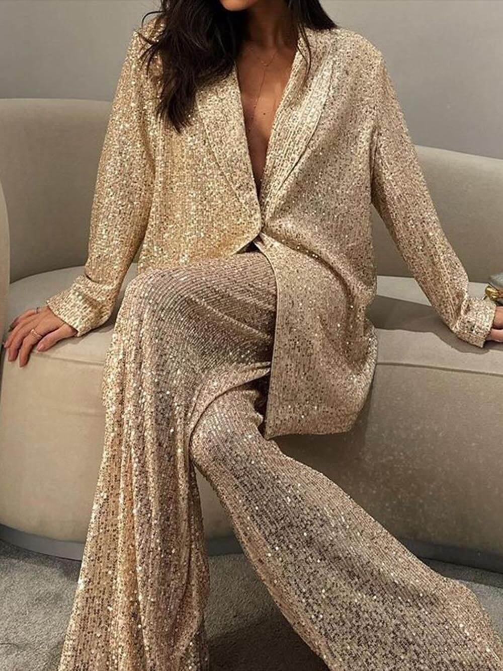 Beatrice | Fashionable Casual Pak Sequined Suit