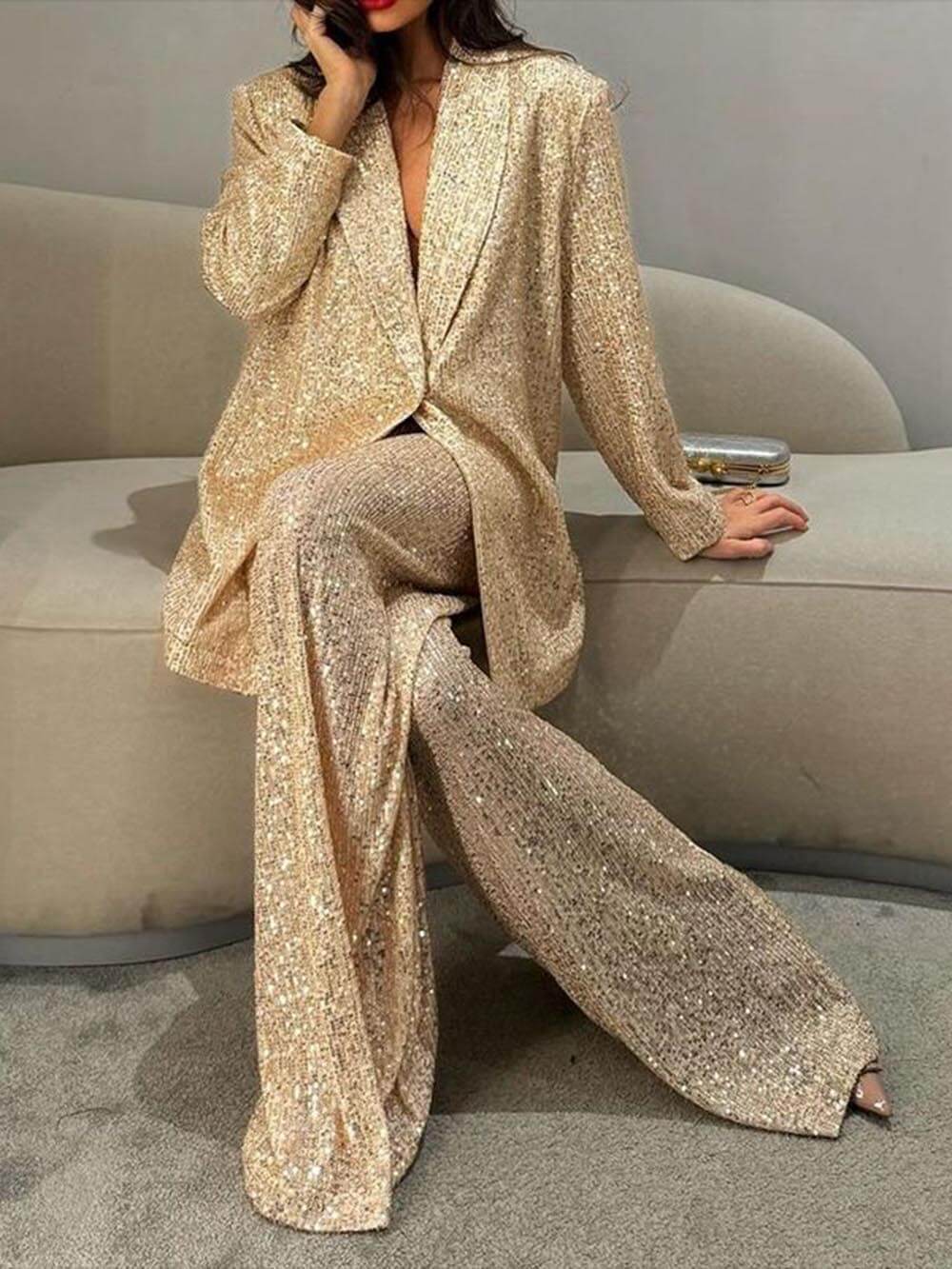 Beatrice | Fashionable Casual Pak Sequined Suit