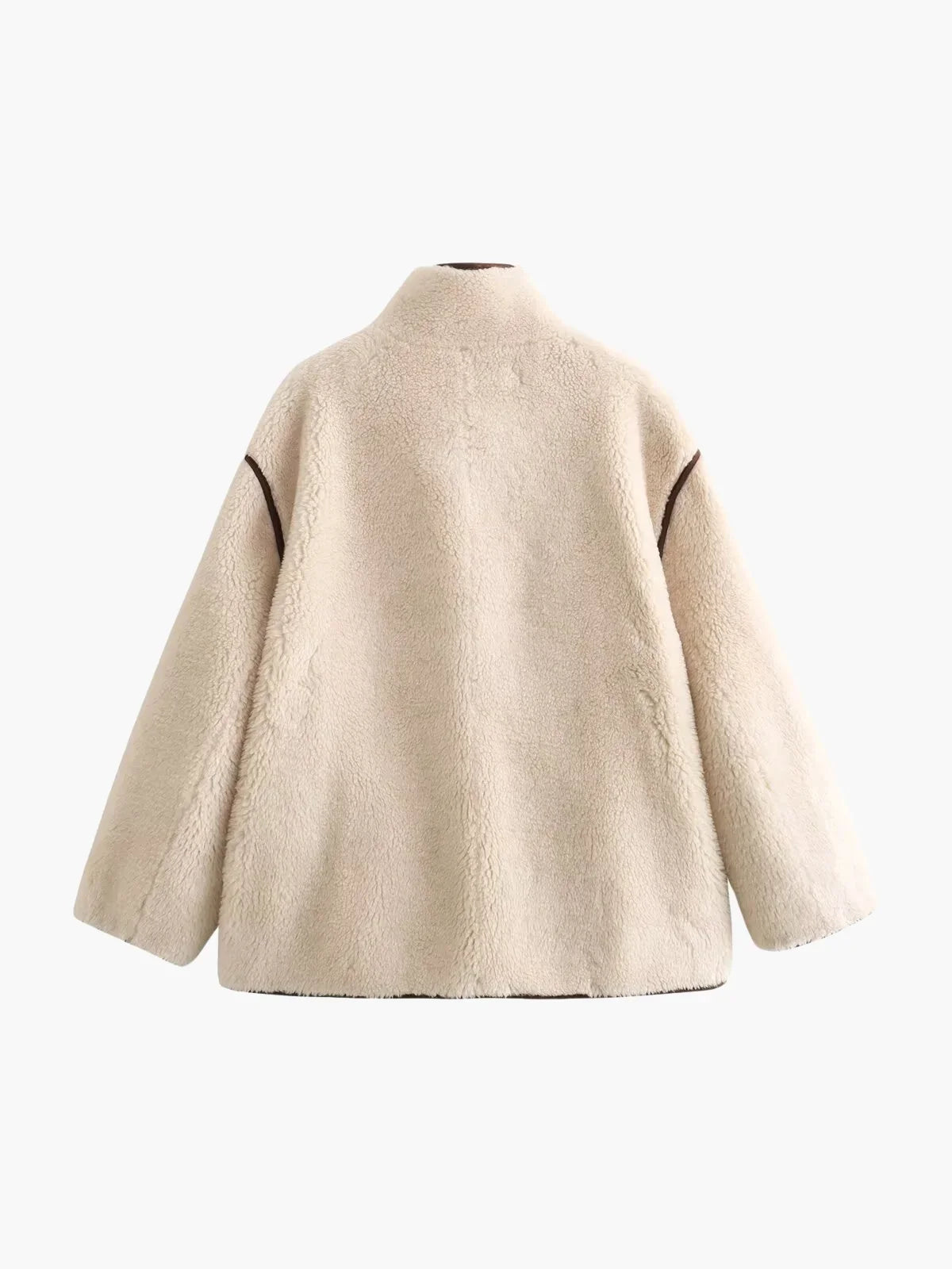 Poppy | Faux Shearling Stand Collar Jacket