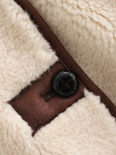 Poppy | Faux Shearling Stand Collar Jacket