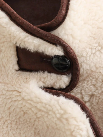 Poppy | Faux Shearling Stand Collar Jacket