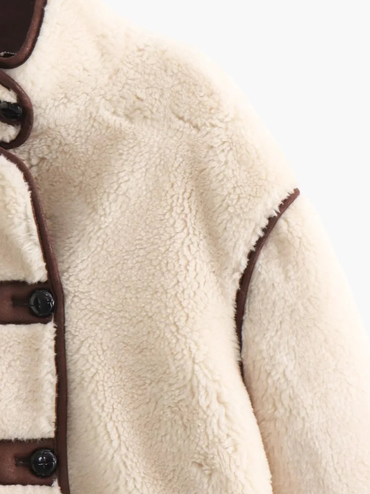 Poppy | Faux Shearling Stand Collar Jacket