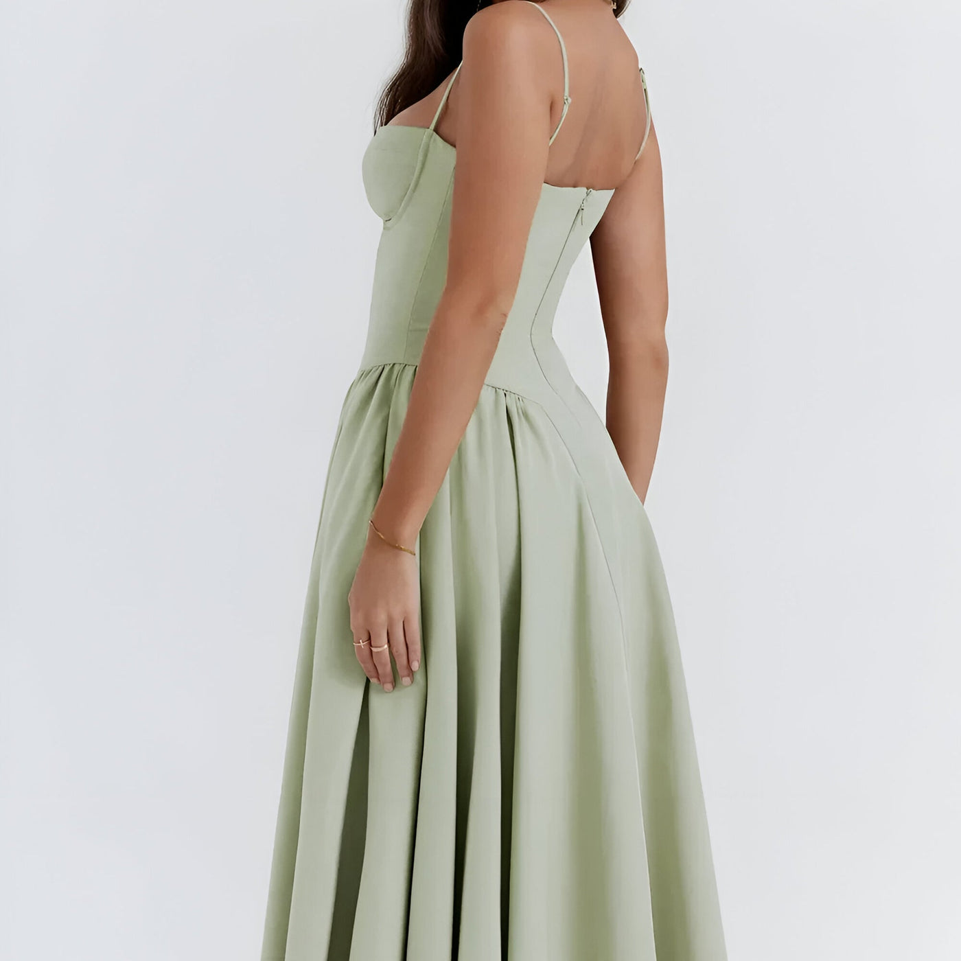 NATALIA™ | Sleeveless Backless Pleated Dress