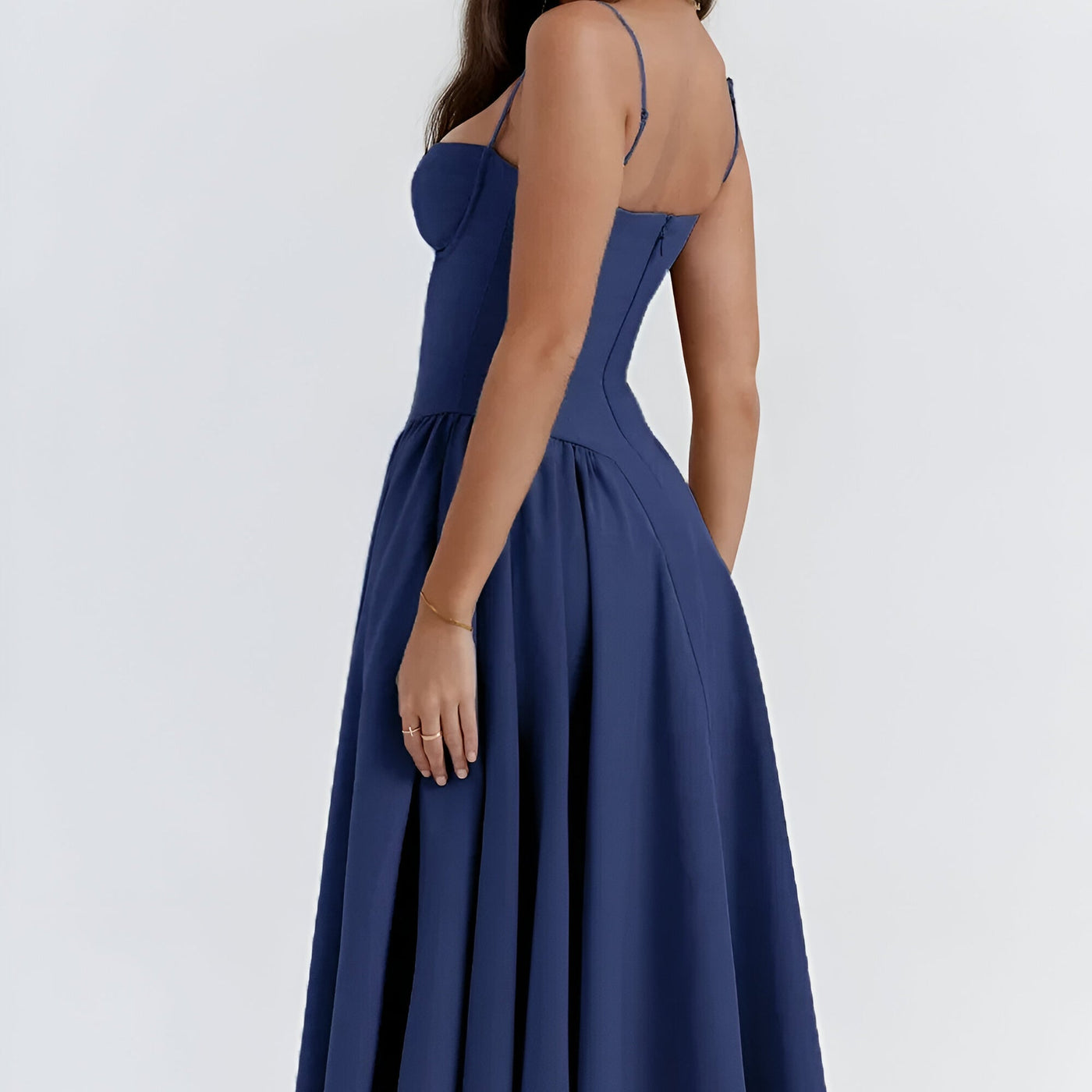 NATALIA™ | Sleeveless Backless Pleated Dress