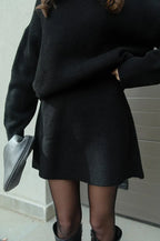 Aryela | Knitted Straight Shirt Two-Piece Set