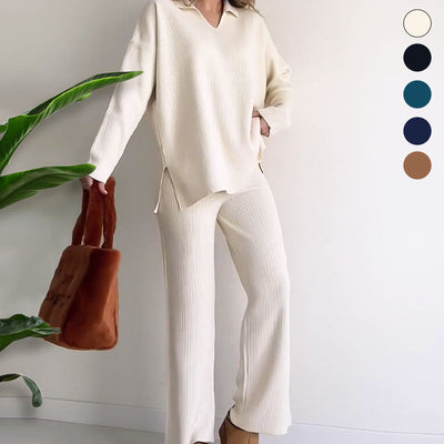 CLARA | V-NECK TWO-PIECE SET
