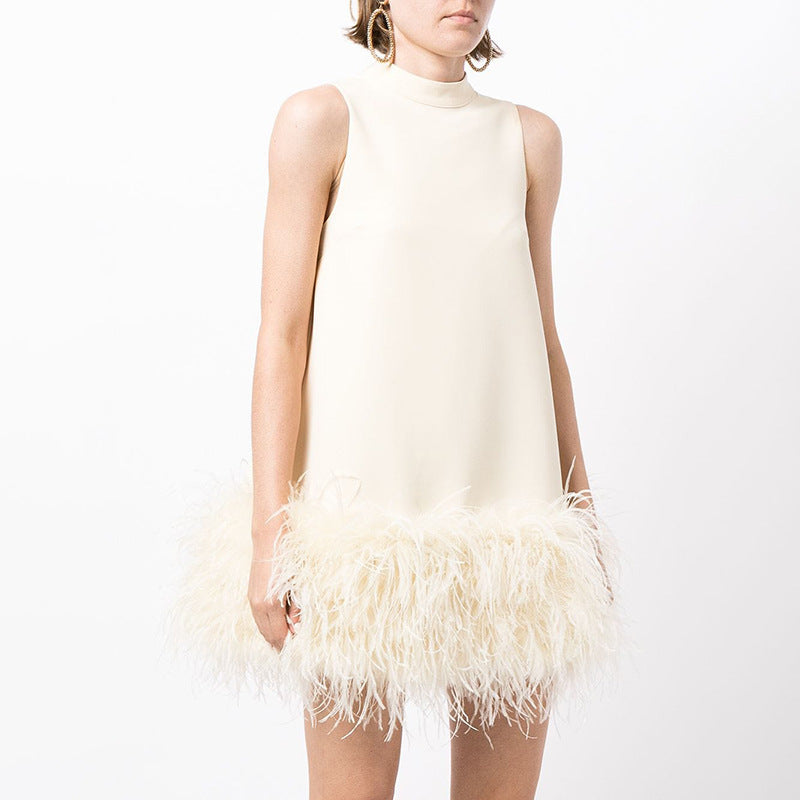 Cecily | Feather Mini Dress